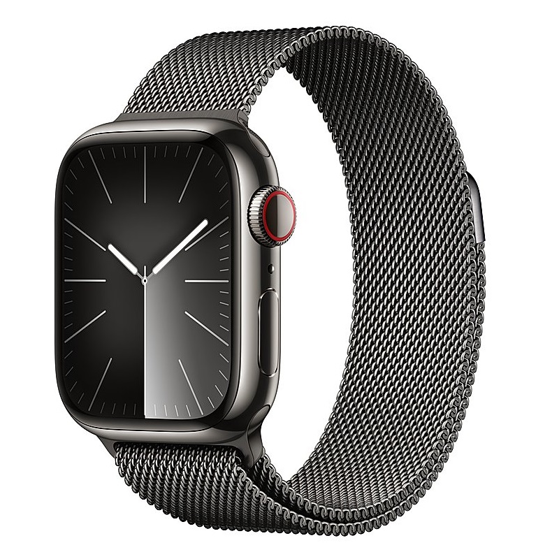 Умные часы Apple Watch Series 9 GPS + Cellular, 41mm Graphite Stainless Steel Case with Graphite Milanese Loop