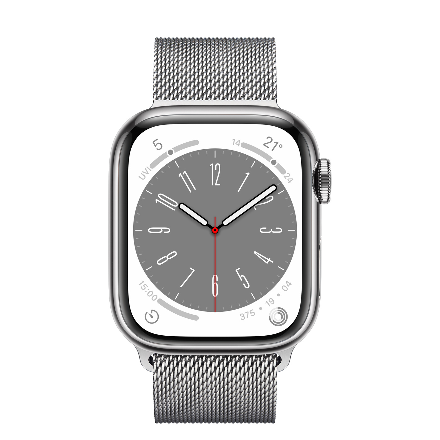 Часы Apple Watch Series 8 GPS + Cellular 41mm (Silver Stainless Steel Case with Milanese Loop)