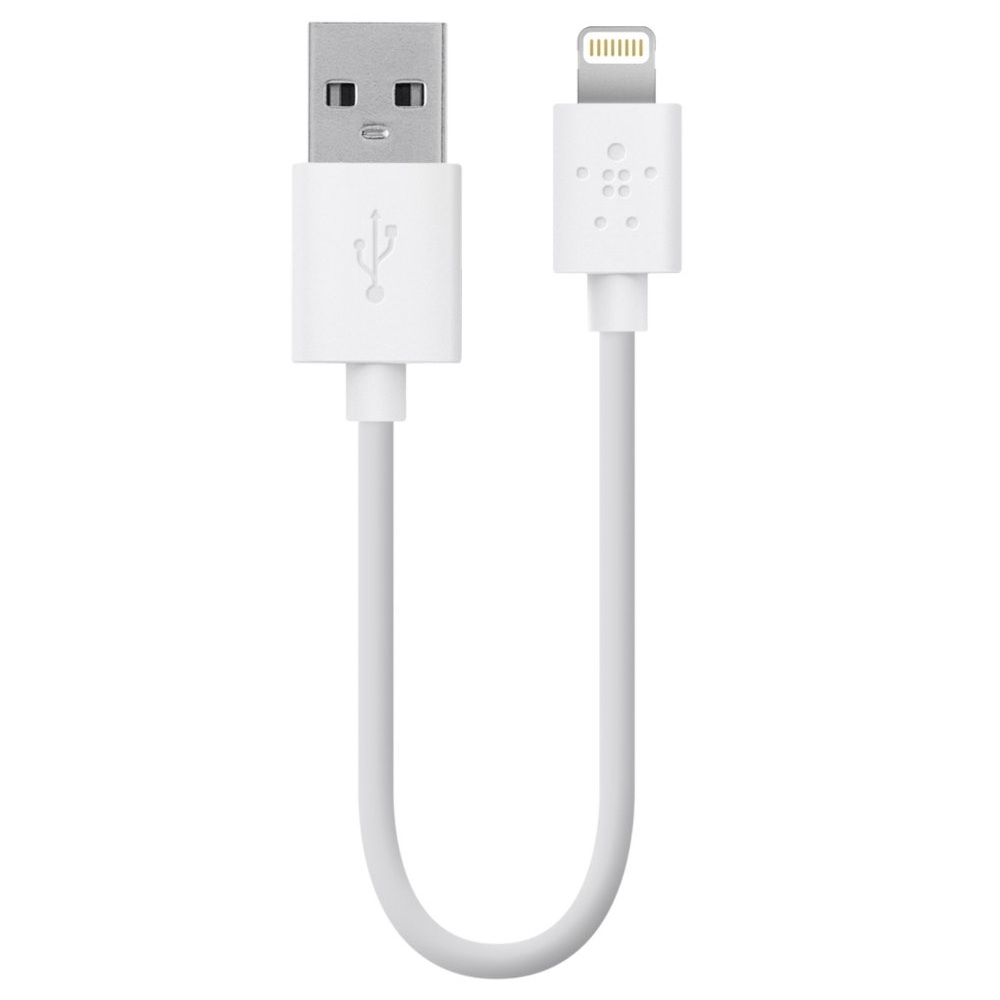 Кабель зарядки Belkin Charge/Sync Cable Lightning 15см White для iPhone/iPad/iPod