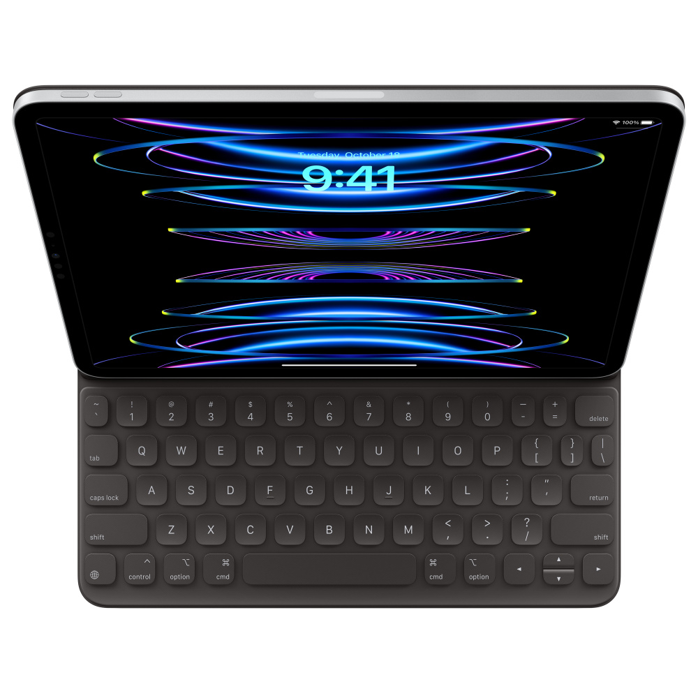 Чехол-клавиатура Apple Smart Keyboard Folio для iPad Pro 11/iPad Air 2022 (MXNK2), кириллица (лазерная гравировка) + QWERTY