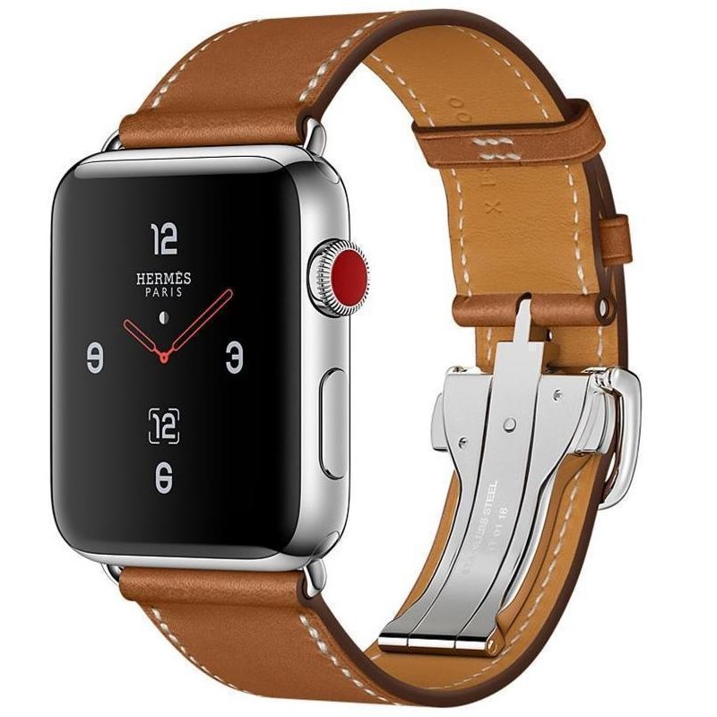 Часы Apple Watch Hermes Series 3 GPS + Cellular 42mm (Stainless Steel Case with Single Tour Deployment Buckle) (MQMU2)