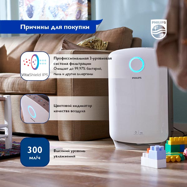 Воздухоувлажнитель-воздухоочиститель Philips AC4080/10