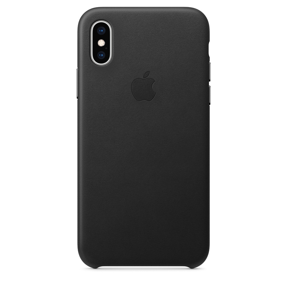 Кожаный чехол Apple iPhone XS Leather Case - Black (MRWM2ZM/A) для iPhone XS