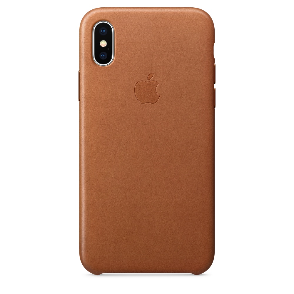 Кожаный чехол Apple iPhone X Leather Case - Saddle Brown (MQTA2ZM/A) для iPhone X