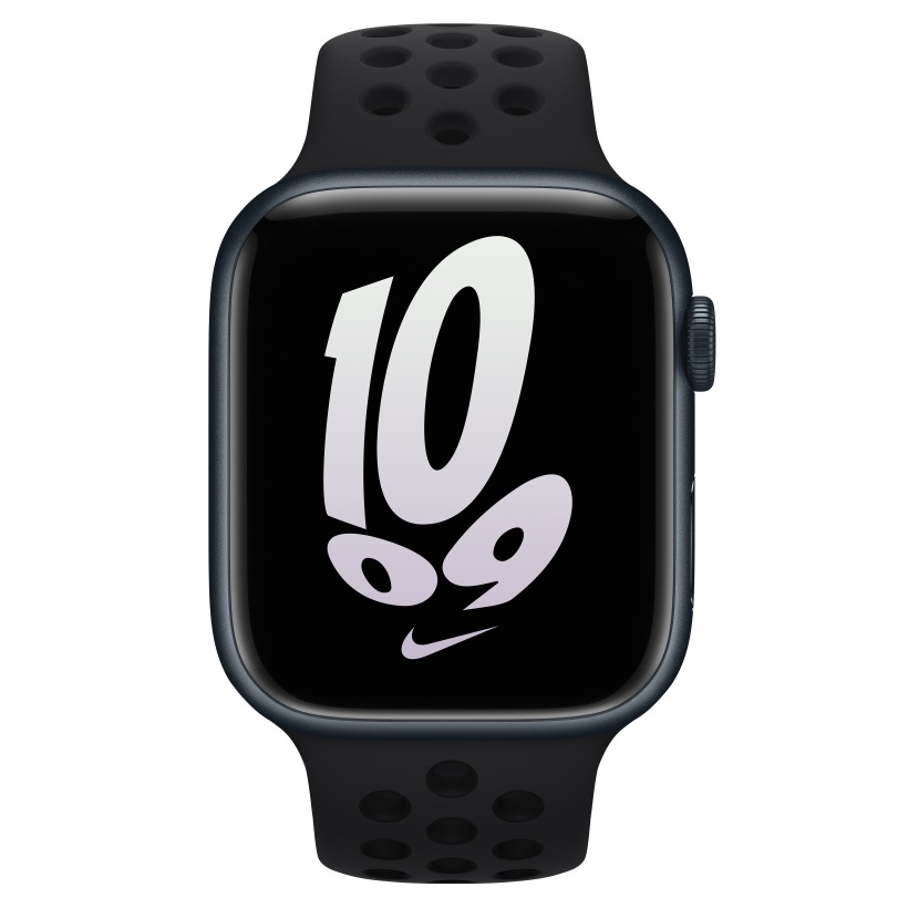 Часы Apple Watch Series 8 GPS 45mm Aluminum Case with Nike Sport Band  (Midnight Aluminum Case with Black/Black Nike Sport Band)