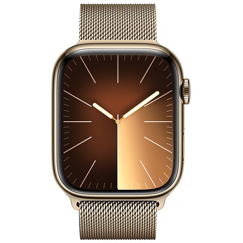 Умные часы Apple Watch Series 9 GPS + Cellular, 45mm Gold Stainless Steel Case with Gold Milanese Loop