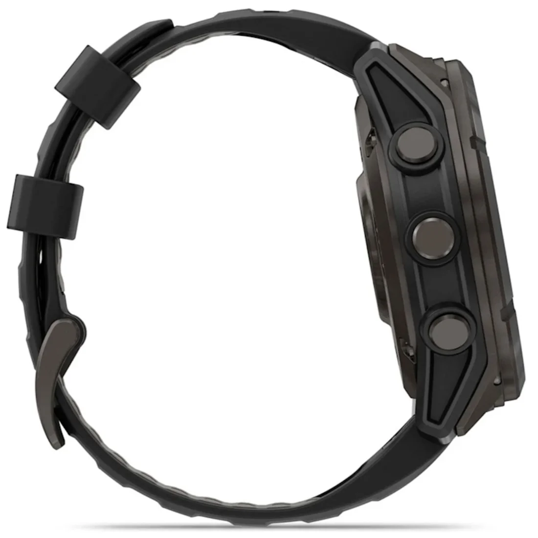 Умные часы Garmin fenix 8 – 51 mm MicroLED Sapphire Titanium Carbon Gray DLC with Black/pebble gray silicone strap (010-03380-05)