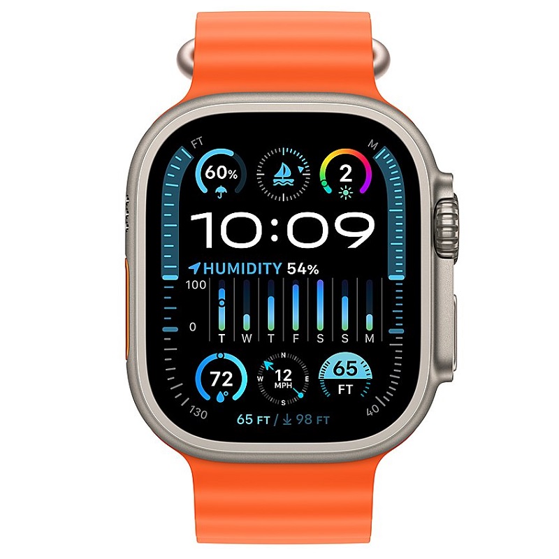 Умные часы Apple Watch Ultra 2 GPS + Cellular, 49mm Titanium Case with Orange Ocean Band