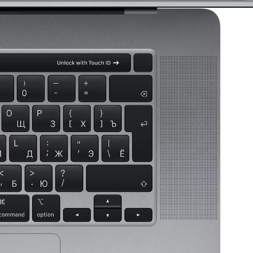 Ноутбук Apple MacBook Pro 16 with Retina display and Touch Bar Late 2019 (Intel Core i9 2300 MHz/16/3072x1920/16GB/1024GB SSD/DVD нет/AMD Radeon Pro 5500M 4GB/Wi-Fi/Bluetooth/macOS) Space Gray (MVVK2RU/A)