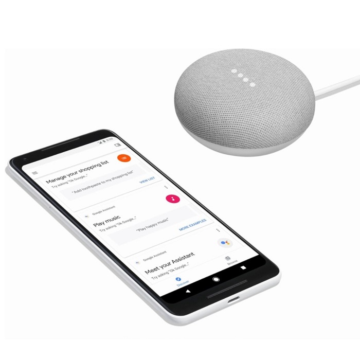 Беспроводная смарт-колонка Google Home Mini Chalk