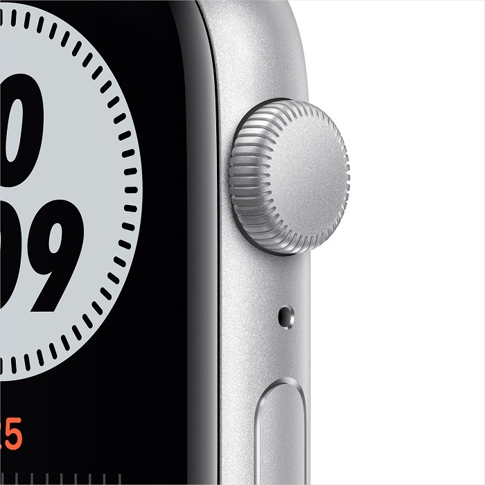 Часы Apple Watch Series SE GPS 44mm Aluminum Case with Nike Sport Band (MKQ73) (Silver Aluminum Case with Pure Platinum/Black Nike Sport Band)