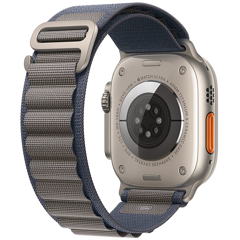 Умные часы Apple Watch Ultra 2 GPS + Cellular, 49mm Titanium Case with Blue Alpine Loop - Large