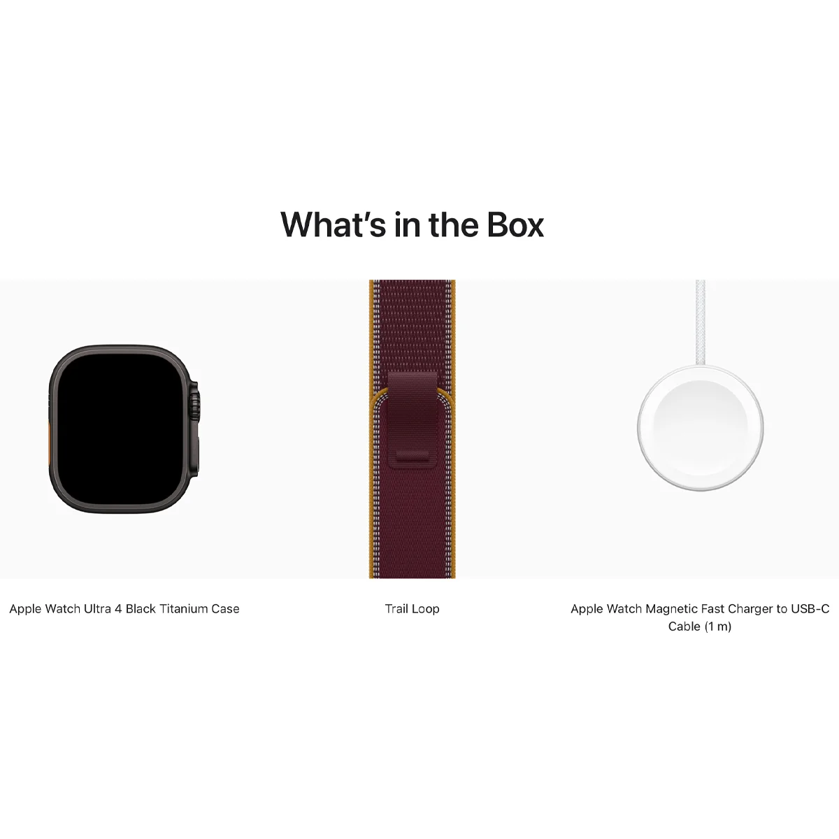 Умные часы Apple Watch Ultra 4 GPS + Cellular, 49mm Black Titanium Case with Burgundy Trail Loop - S/M