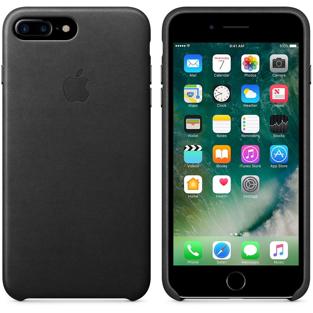 Кожаный чехол Apple iPhone 8 Plus Leather Case Black (MQHM2ZM/A) для iPhone 7 Plus/iPhone 8 Plus