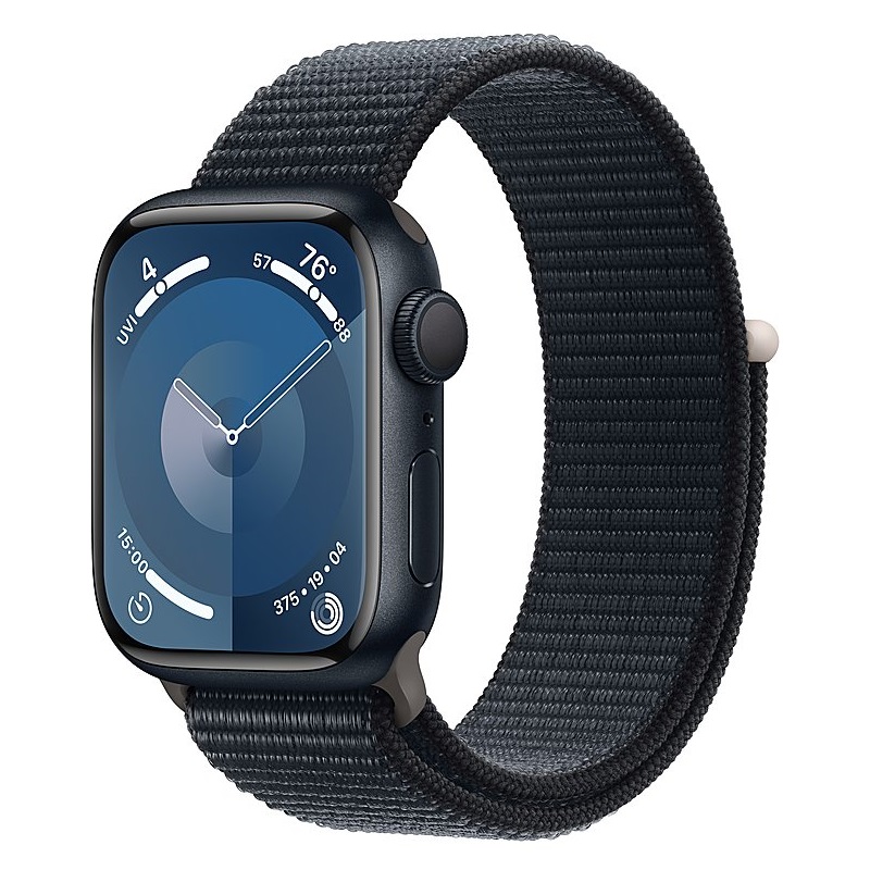 Умные часы Apple Watch Series 9 GPS, 41mm Midnight Aluminium Case with Midnight Sport Loop