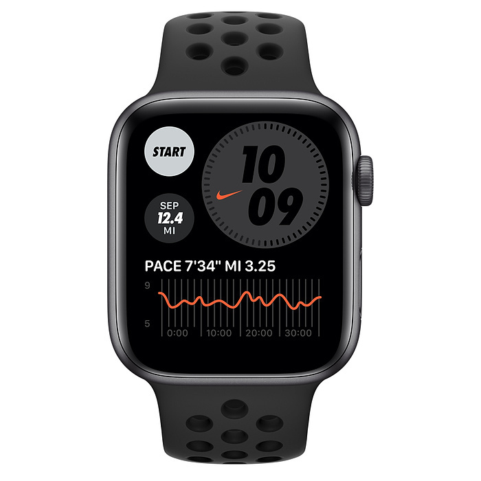 Часы Apple Watch Series SE GPS 44mm Aluminum Case with Nike Sport Band (MKQ83) (Space Gray Aluminum Case with Antracite/Black Nike Sport Band)