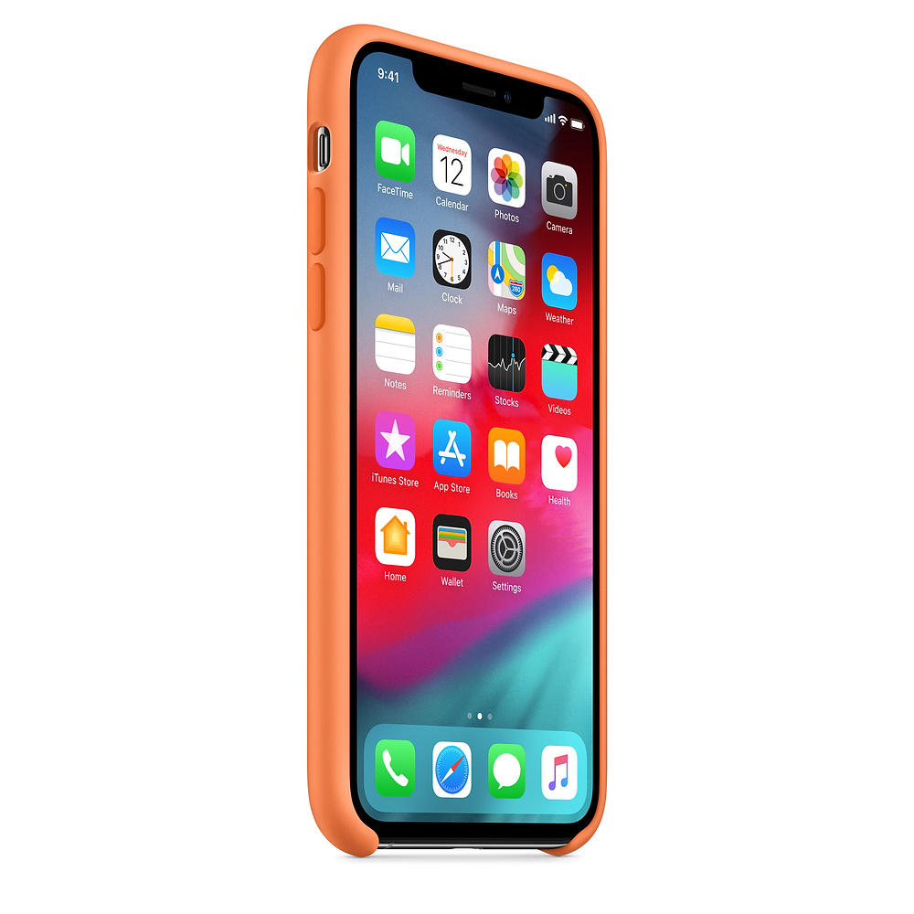 Силиконовый чехол Apple iPhone XS Silicone Case - Papaya (MVF22ZM/A) для iPhone XS