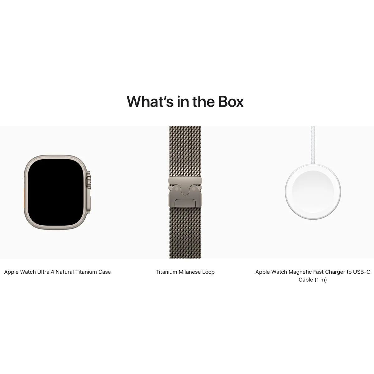 Умные часы Apple Watch Ultra 4 GPS + Cellular, 49mm Natural Titanium Case with Natural Titanium Milanese Loop - Small