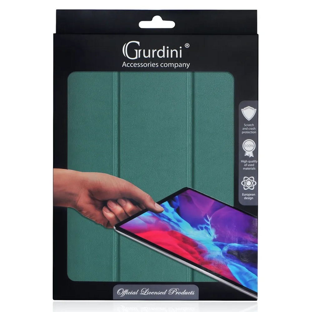 Чехол-книжка Gurdini Leather Series (pen slot) для iPad 10.2 (2019/2020) Pine Green