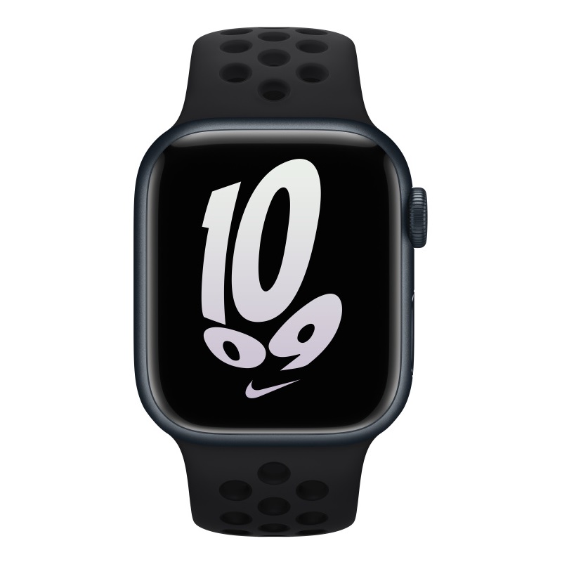 Часы Apple Watch Series 8 GPS 41mm Aluminum Case with Nike Sport Band (Midnight Aluminum Case with Black/Black Nike Sport Band)