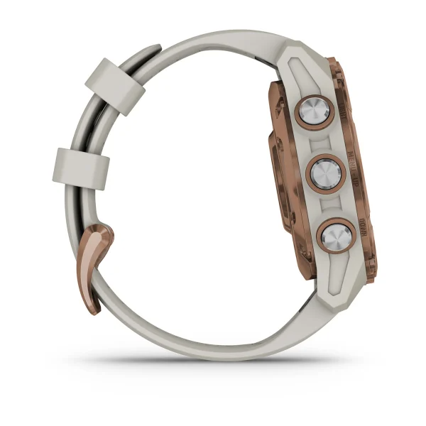 Умные часы Garmin Descent Mk3i – 43 mm Bronze PVD titanium with French grey silicone band (010-02753-14)
