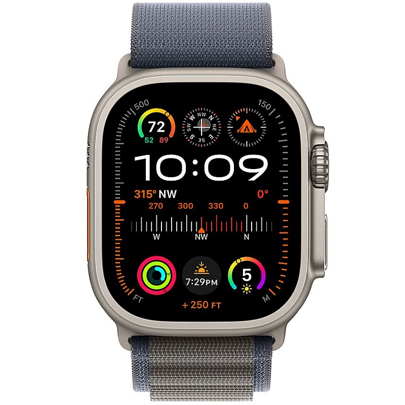 Умные часы Apple Watch Ultra 2 GPS + Cellular, 49mm Titanium Case with Blue Alpine Loop - Medium