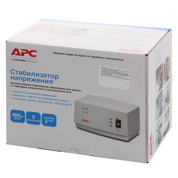 Стабилизатор напряжения APC Line-R 600VA Auto