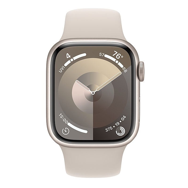 Умные часы Apple Watch Series 9 GPS, 41mm Starlight Aluminium Case with Starlight Sport Band - M/L