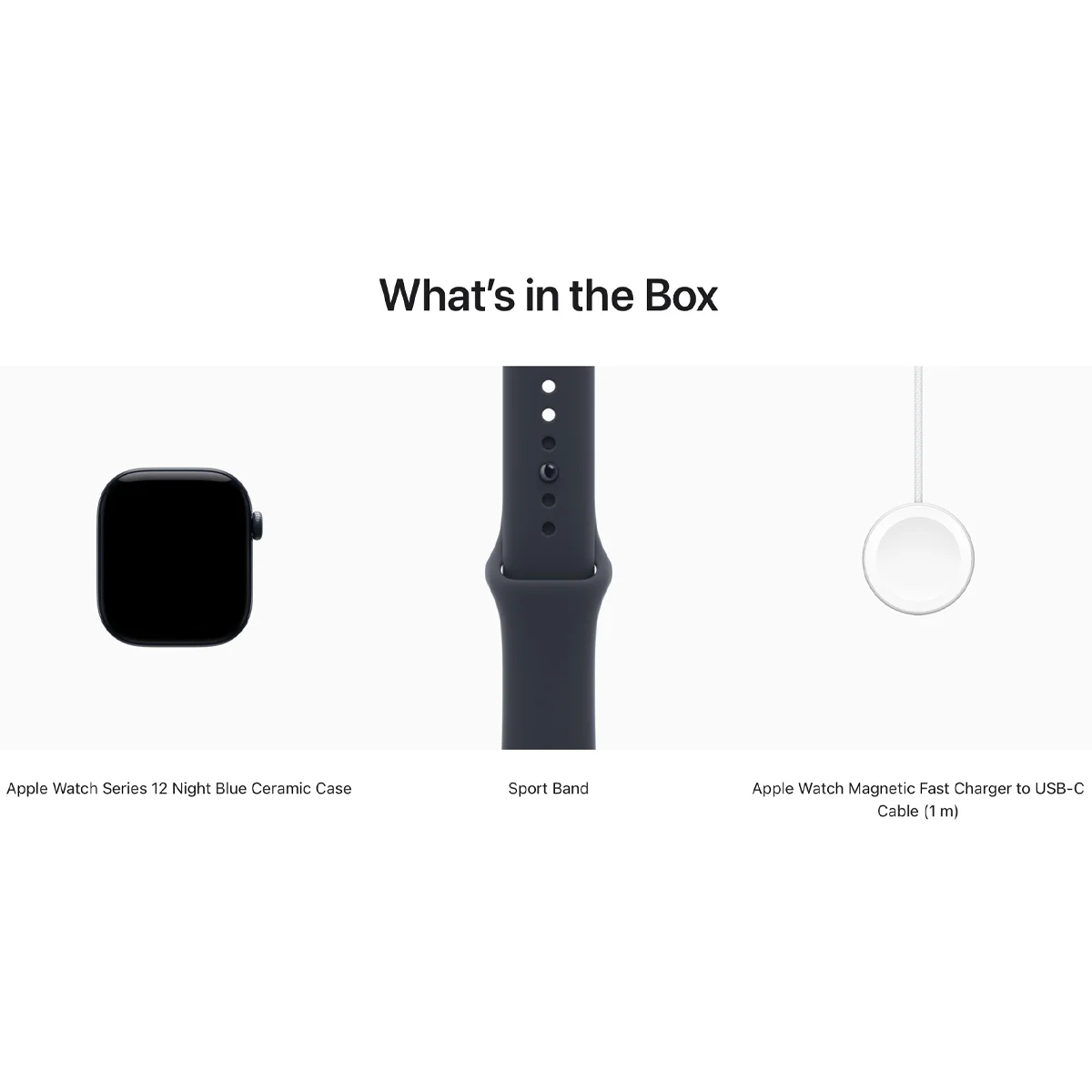 Умные часы Apple Watch Series 12 GPS + Cellular, 42mm Night Blue Ceramic Case with Navy Blue Sport Band - M/L