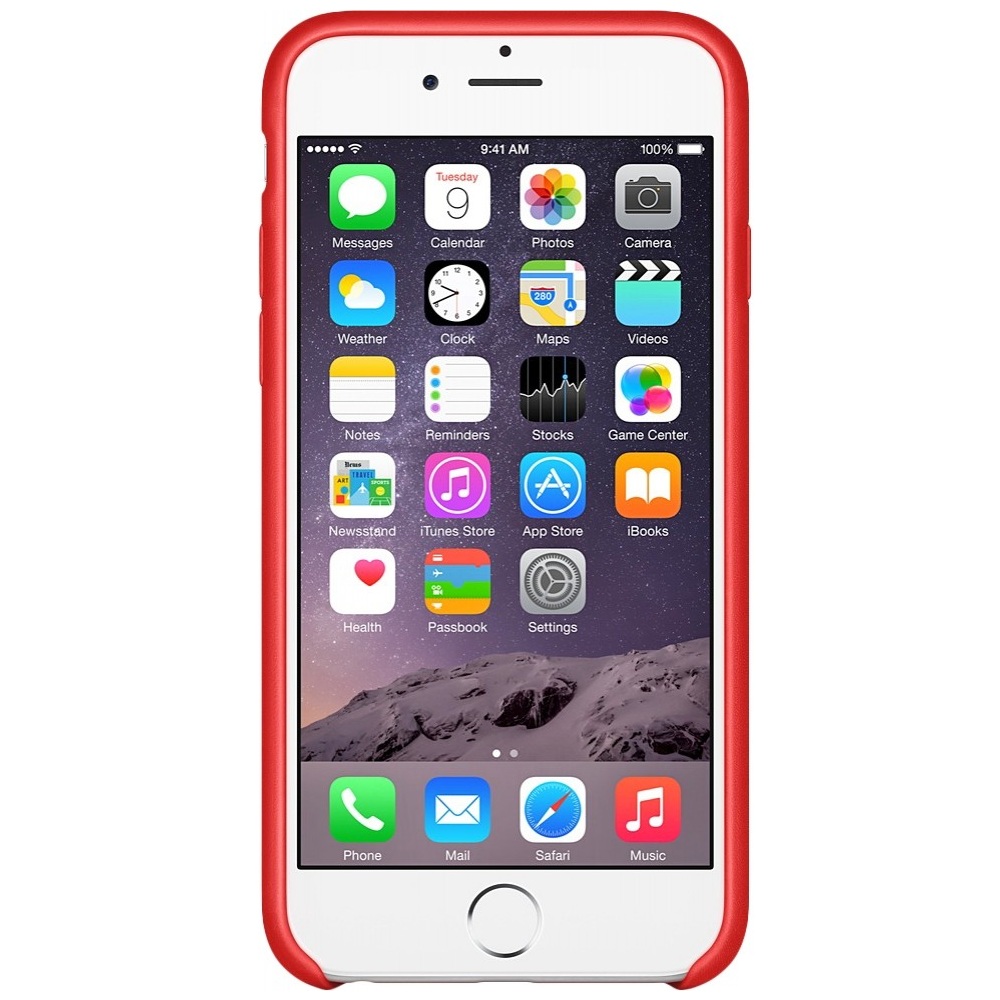 Кожаный чехол Apple iPhone 6 Leather Case Red (PRODUCT) (MGR82ZM/A) для iPhone 6/6S
