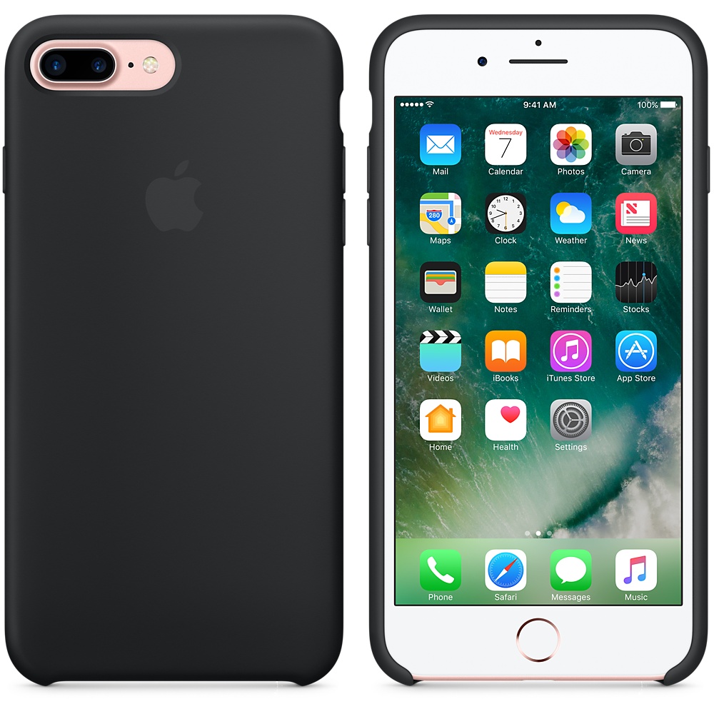 Силиконовый чехол Apple iPhone 7 Plus Silicone Case Black (MMQR2ZM/A) для iPhone 7 Plus/iPhone 8 Plus