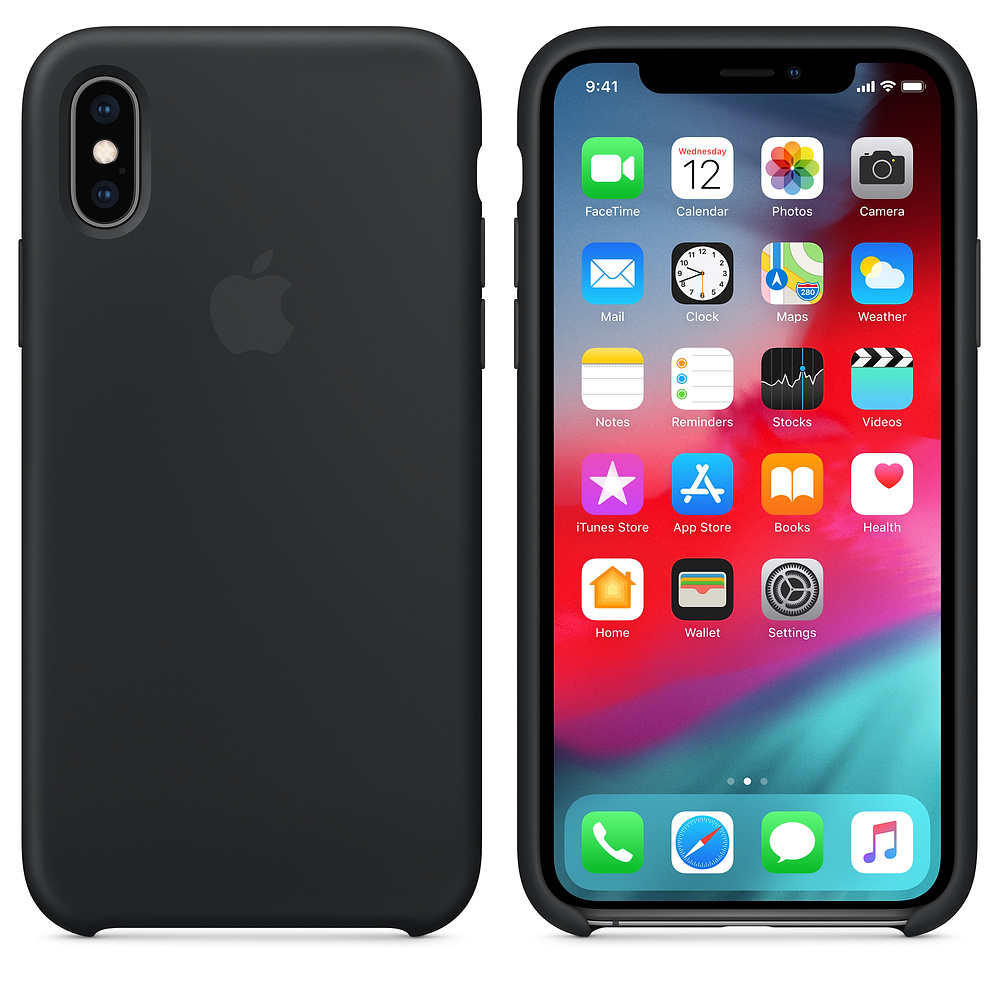 Силиконовый чехол Apple iPhone XS Silicone Case - Black (MRW72ZM/A) для iPhone XS