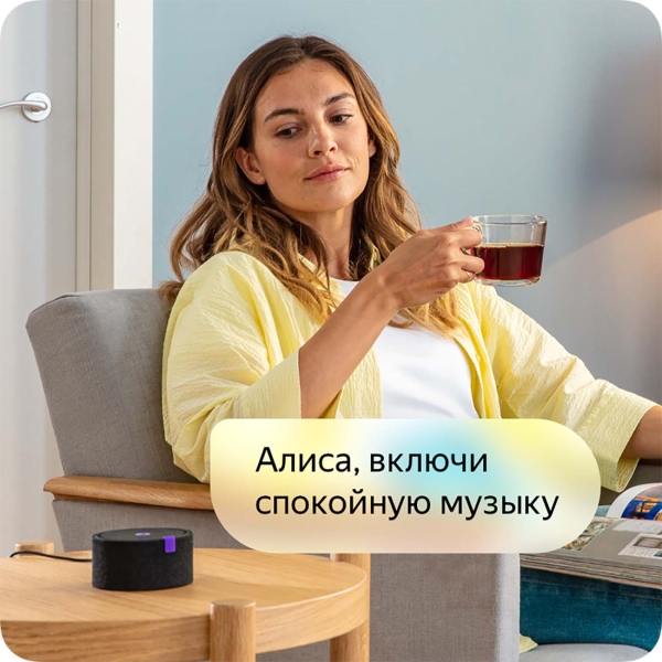 Умная колонка Яндекс.Станция Мини Чёрная