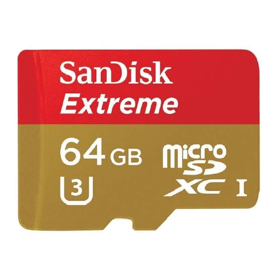 Карта памяти SanDisk Extreme microSDXC Class 10 64GB (4K)