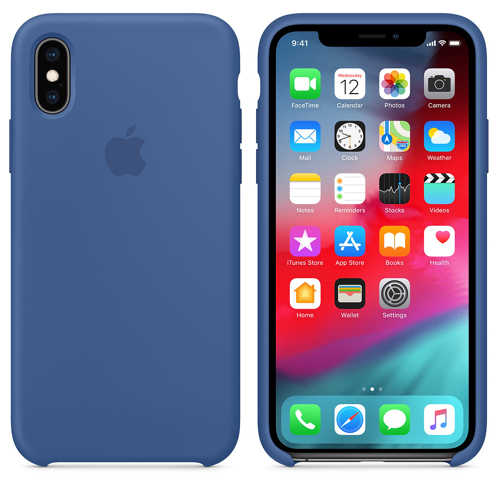 Силиконовый чехол Apple iPhone XS Silicone Case - Delft Blue (MVF12ZM/A) для iPhone XS