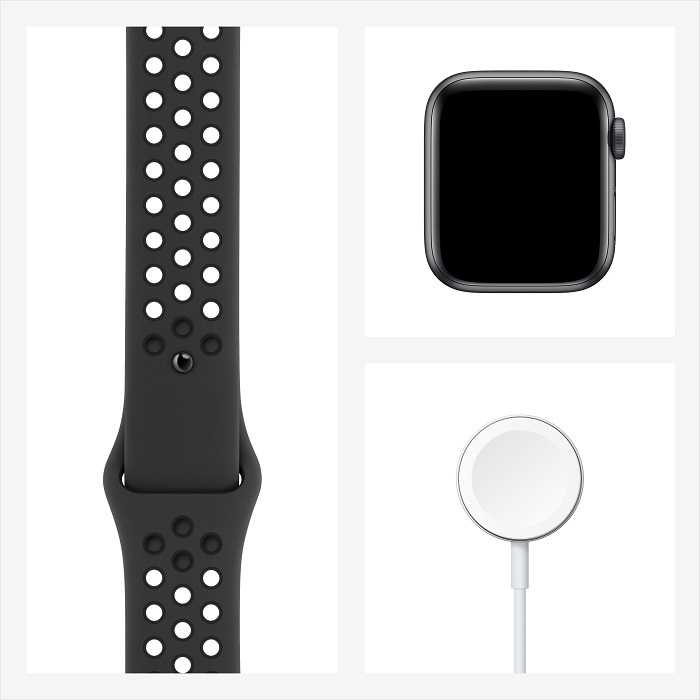 Часы Apple Watch Series SE GPS 44mm Aluminum Case with Nike Sport Band (MKQ83) (Space Gray Aluminum Case with Antracite/Black Nike Sport Band)