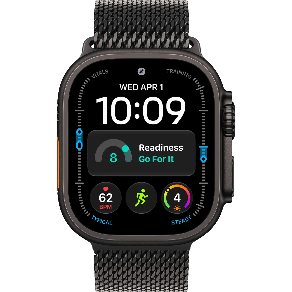 Умные часы Apple Watch Ultra 4 GPS + Cellular, 49mm Black Titanium Case with Black Titanium Milanese Loop - Large