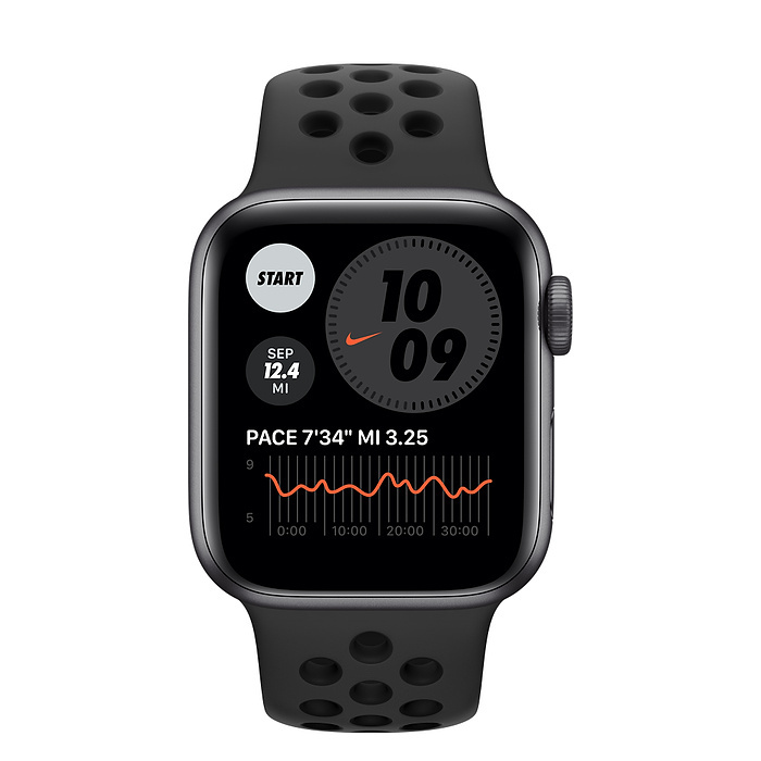 Часы Apple Watch Series SE GPS 40mm Aluminum Case with Nike Sport Band (MYYF2) (Space Gray Aluminum Case with Antracite/Black Nike Sport Band)