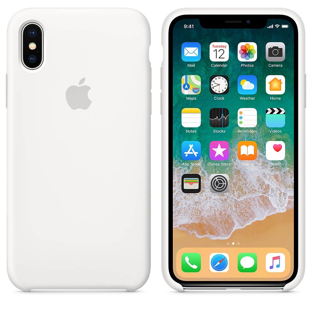 Силиконовый чехол Apple iPhone X Silicone Case - White (MQT22ZM/A) для iPhone X