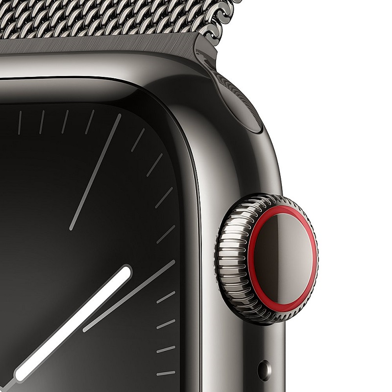 Умные часы Apple Watch Series 9 GPS + Cellular, 41mm Graphite Stainless Steel Case with Graphite Milanese Loop