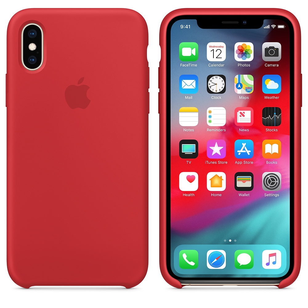 Силиконовый чехол Apple iPhone XS Silicone Case - (PRODUCT)RED (MRWC2ZM/A) для iPhone XS