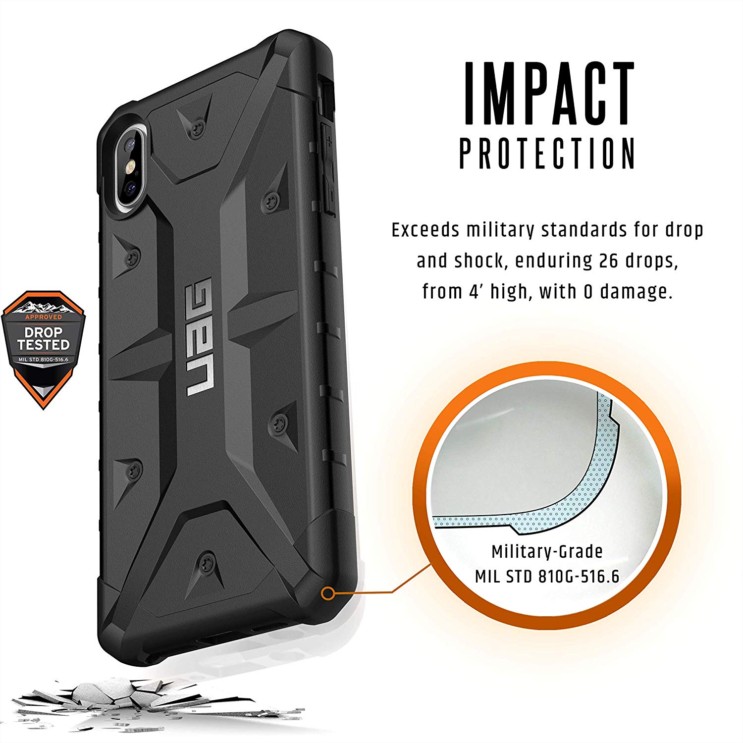 Чехол UAG Pathfinder Series Case Black для iPhone Xs Max