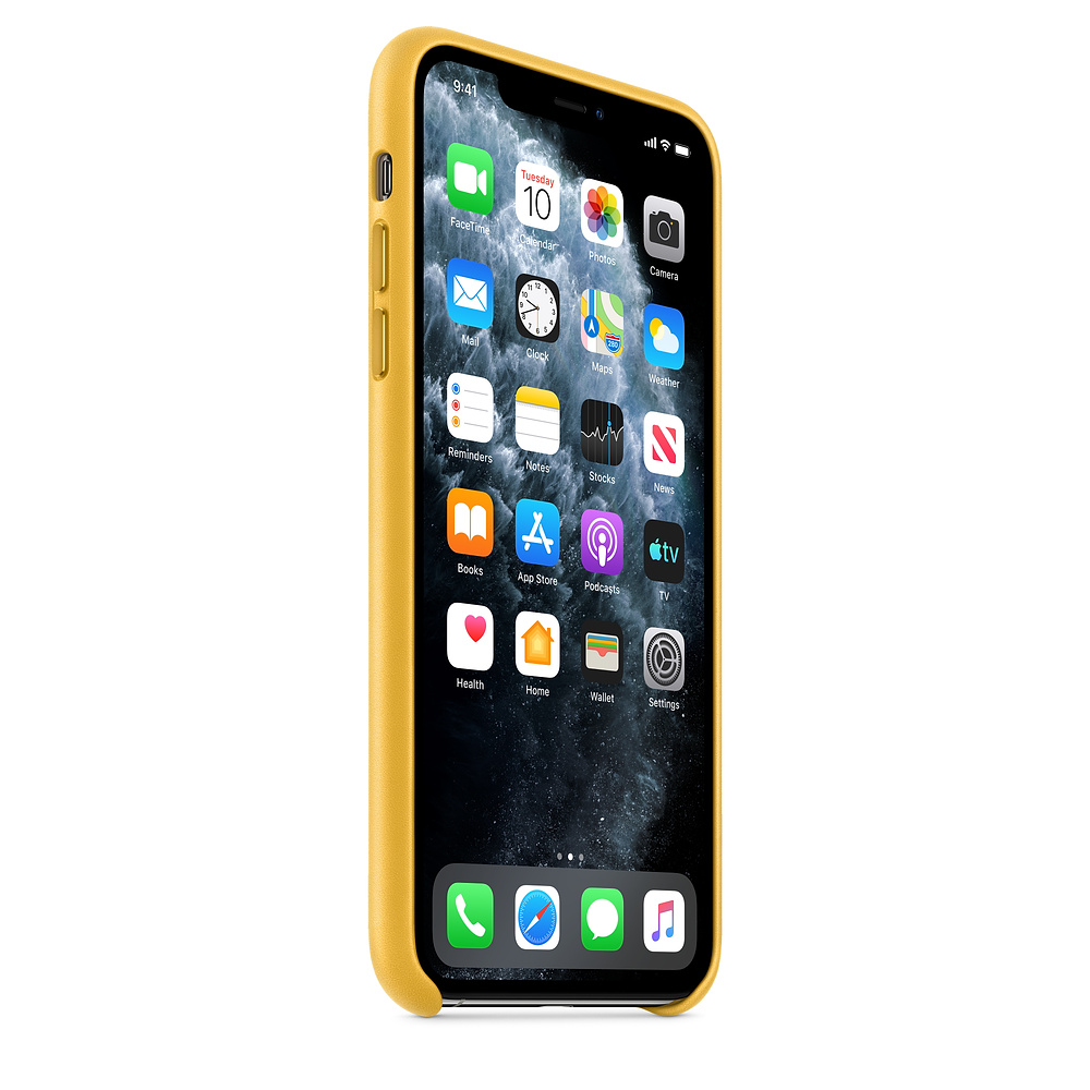 Кожаный чехол Apple iPhone 11 Pro Max Leather Case -  Meyer Lemon (MX0A2ZM/A) для iPhone 11 Pro Max