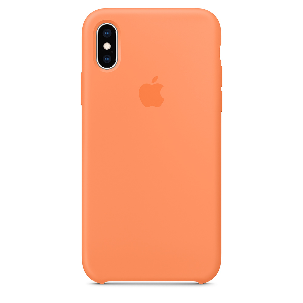Силиконовый чехол Apple iPhone XS Silicone Case - Papaya (MVF22ZM/A) для iPhone XS