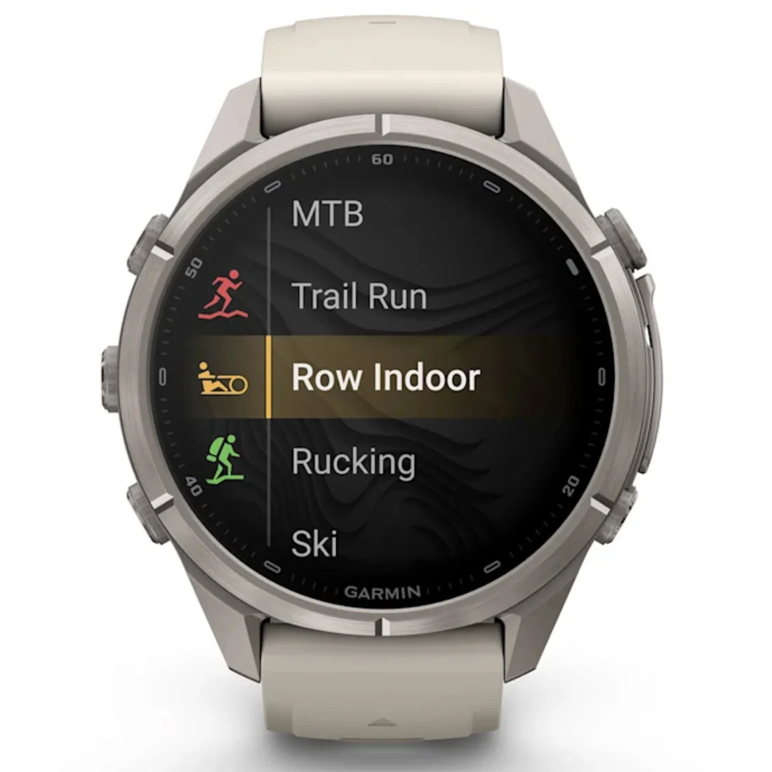 Умные часы Garmin fenix 9 Pro - 43 mm inReach Titanium with Fog Grey Silicone Band (010-04335-81)