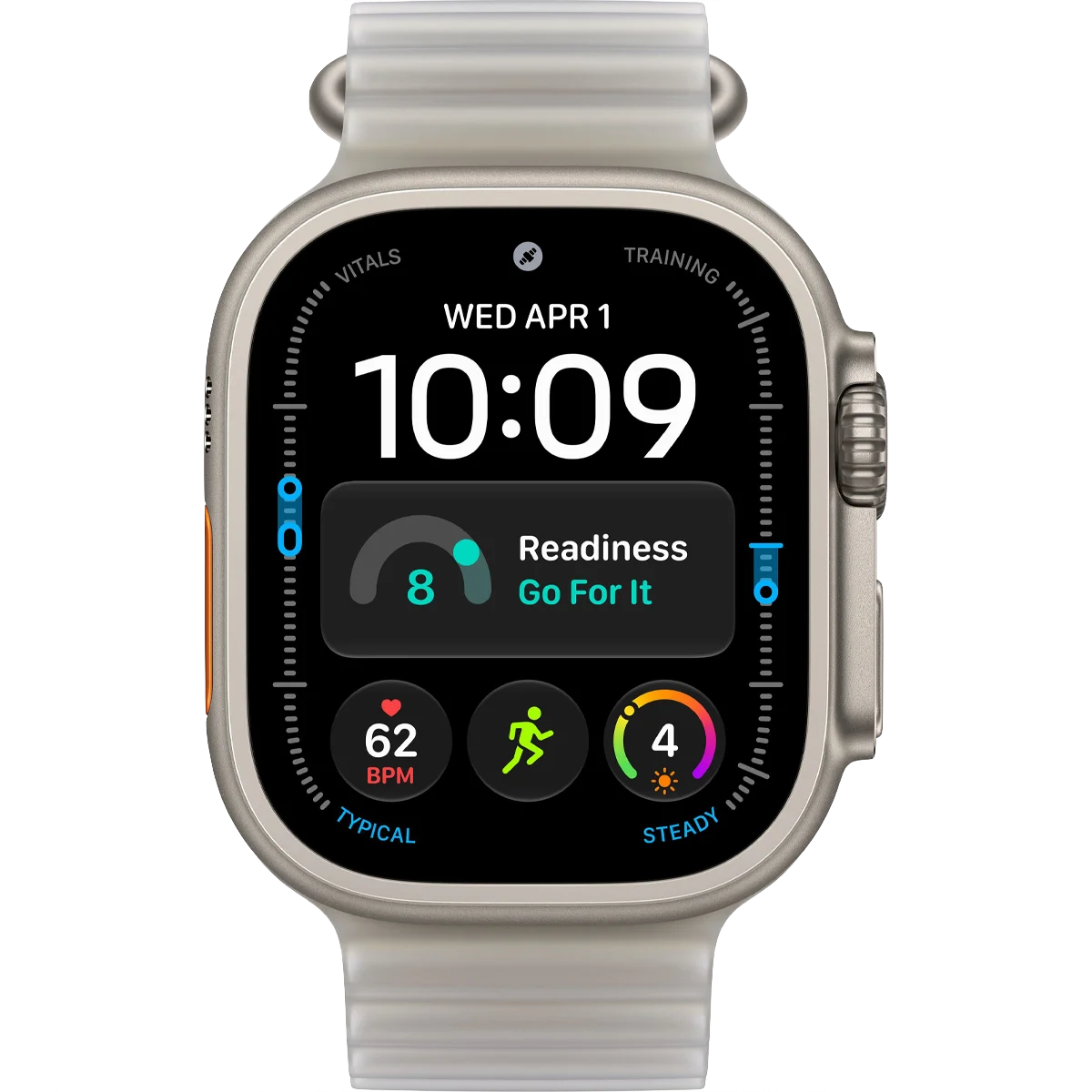 Умные часы Apple Watch Ultra 4 GPS + Cellular, 49mm Natural Titanium Case with Translucent Grey Ocean Band