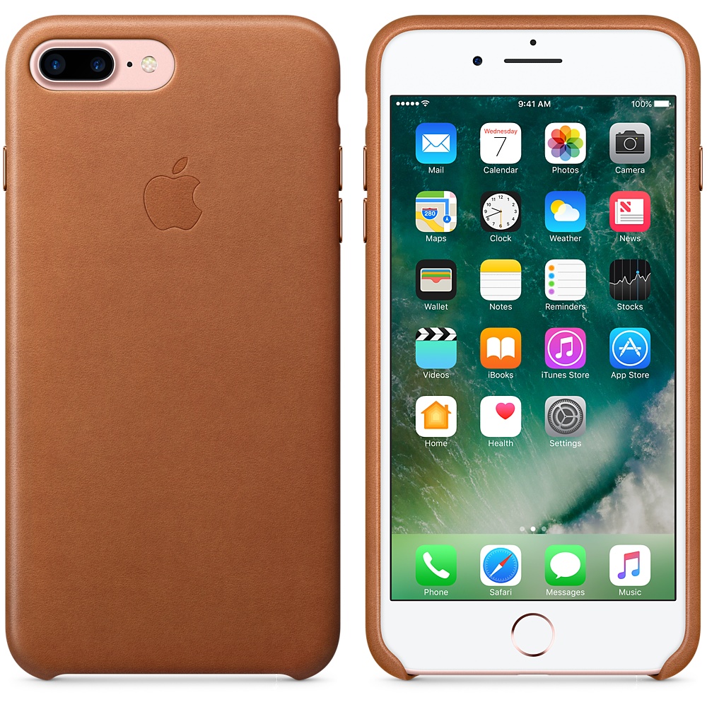 Кожаный чехол Apple iPhone 7 Plus Leather Case Saddle Brown (MMYF2ZM/A) для iPhone 7 Plus/iPhone 8 Plus