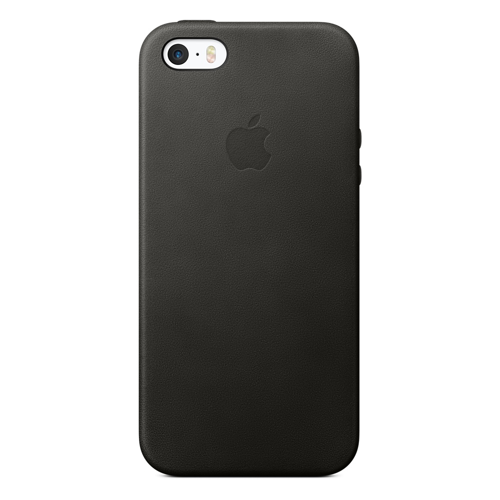 Кожаный чехол Apple Leather Case Black (MMHH2ZM/A) для iPhone 5S/SE