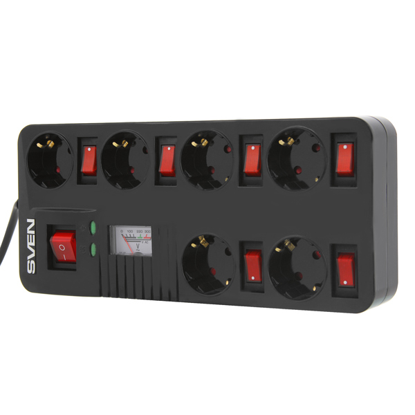 Сетевой фильтр Sven Fort Pro 1.8 метра (6 розеток) Black
