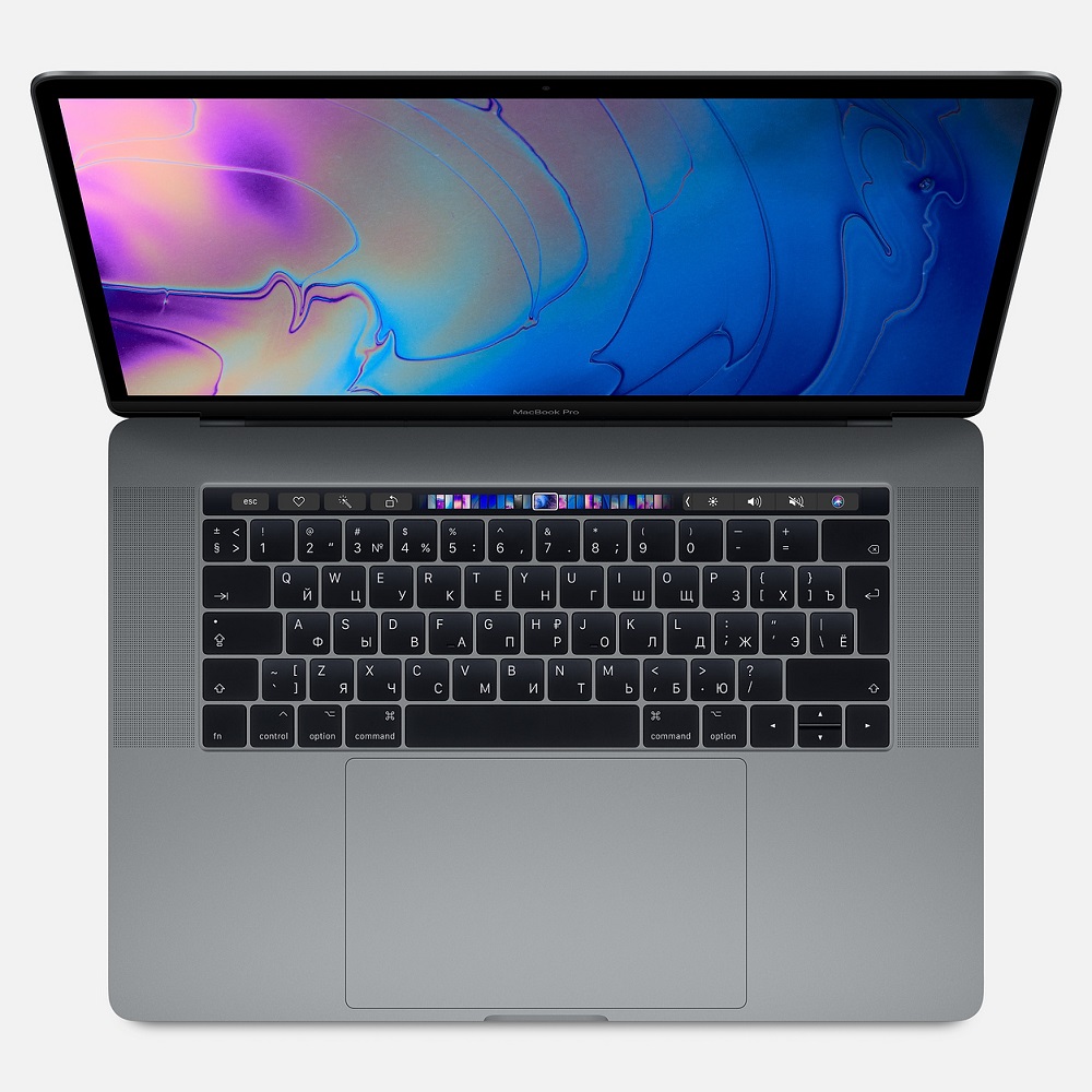Ноутбук Apple MacBook Pro 15 with Retina display and Touch Bar Mid 2018 Space Gray (MR942RU/A) (Intel Core i7 2600 MHz/15.4/2880x1800/16GB/512GB SSD/DVD нет/AMD Radeon Pro 560X/Wi-Fi/Bluetooth/macOS)